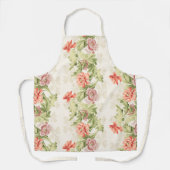 Elegante Blush Roze en Lavendel Pioenrozen Schort (Voorkant)