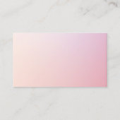 Elegante Blush Roze Esthetician Spa Visitekaartje (Achterkant)