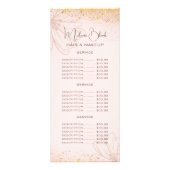 Elegante Blush Roze Ivoorkleurige Bloem Salon Prij Reclamekaart (Voorkant)