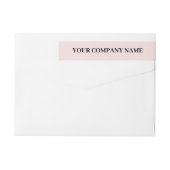 Elegante Blush Roze Minimalistische Custom Busines (Achterkant)