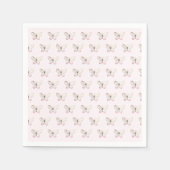 Elegante Blush Roze Vlinder Patroon Papier servett Servetten (Voorkant)