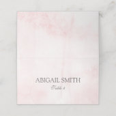 Elegante Blush Roze Waterverf Wedding Place Cards (Buitenkant ongevouwen)
