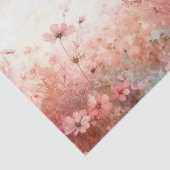 Elegante Blush Roze Wildflower Decoupage Tissuepapier (Detail)