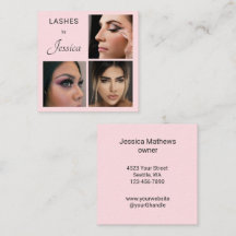 Elegante Blush Roze Zwarte Script 3 Foto Wimpers