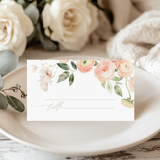 Elegante Blush & Sage Groene Bloemen Huwelijk