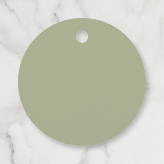 Elegante Blush & Sage Groene Bruiloft Favor Labels (Achterkant)