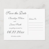 Elegante Blush Trouw Save The Dates-briefkaarten Aankondigingskaart (Achterkant)