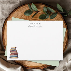Elegante Boekenliefhebber Van Tafel Van Persoonlij Notitiekaartje