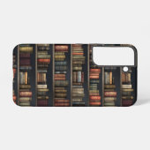 Elegante  boekenplank – Dark Academia Gift Samsung Galaxy Hoesje (Achterkant horizontaal)