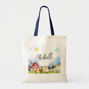 Elegante Boerderij Red Barnyard Boerderij Animal C Tote Bag
