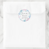 Elegante Boerderij Waterverf Bloemen van de bloemp Ronde Sticker (Tas)