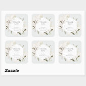 Elegante Boheemse Bloem Vierkante Sticker (Vel)