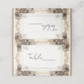 Elegante  Boheemse Bloemen Trouwplaats Kaart (Buitenkant ongevouwen)