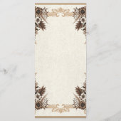 Elegante  Boheemse Bloemen Wedding Menu (Achterkant)