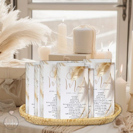 Elegante Boheemse Gouden Pampas