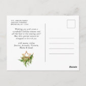 Elegante Boheemse Kerstmis Samenstelling Vakantie Briefkaart (Achterkant)