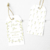 Elegante Boheemse Tulpen Bloemenbruiloft Dank u Cadeaulabel