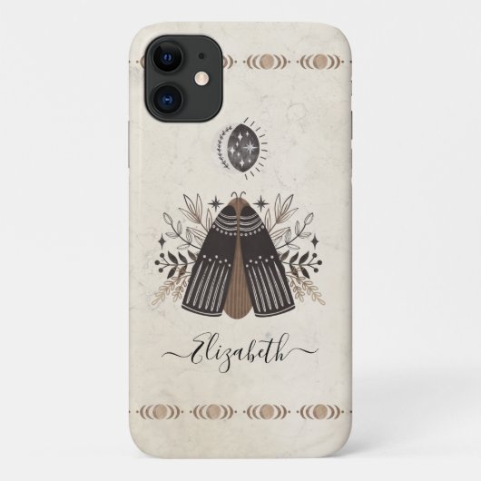 Elegante Boheemse vlindermot Case-Mate iPhone Case (Achterkant)