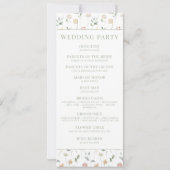 Elegante Bohemian Pastel Bloemen Trouwprogramma's (Achterkant)