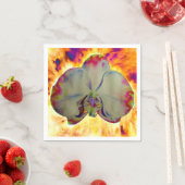 Elegante boho abstracte waterverf orchidee schilde servetten (Insitu)