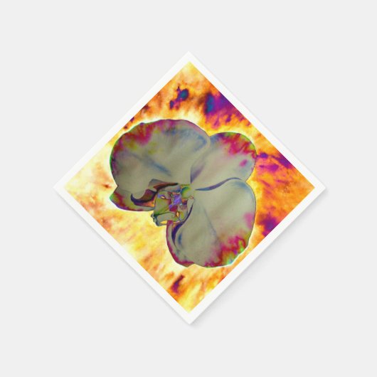 Elegante boho abstracte waterverf orchidee schilde servetten (Hoek)