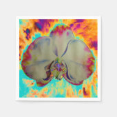 Elegante boho abstracte waterverf orchidee schilde servetten (Voorkant)