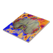 Elegante boho abstracte waterverf orchidee schilde tegeltje (Zijkant)