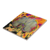 Elegante boho abstracte waterverf orchidee schilde tegeltje (Zijkant)