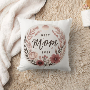 Elegante Boho Beste Moeder Ooit Sticker - Roze Blo Kussen