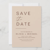 Elegante Boho Bewaar de Datum Foto Minimalist Save The Date (Achterkant)