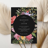 Elegante Boho Black Dutch Floral Wedding
