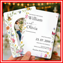 Elegante Boho Bloemen Vlinders Trouwfeest