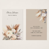 Elegante Boho bloemensieraden oorbel display kaart (Voorkant /achterkant)