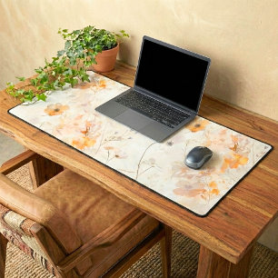 Elegante Boho Bloemige Waterverf Bureaumat