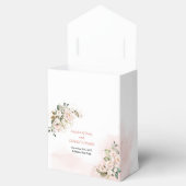 Elegante boho blush roze rozen groen goud bedankdoosjes (Geopend)