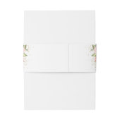 Elegante boho blush roze rozen groen goud lijst uitnodigingen wikkel (Achterkant Voorbeeld)