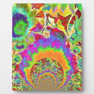 Elegante boho bohemian retro zonnebloemen fotoplaat