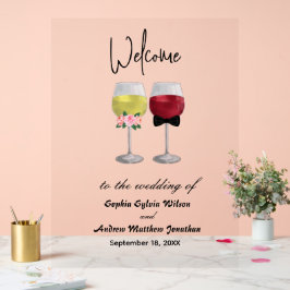  Elegante Boho Boog Paar Wijnbruiloft Acryl Bord