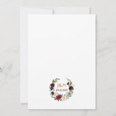 Elegante Boho Bruiloft Save the Date Kaart (Achterkant)