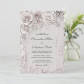 Elegante  Boho bruiloft Sjablonen Kaart (Staand voorkant)