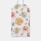 Elegante Boho Bunny Konijn Liefde Bloemen Huwelijk Cadeaulabel (Achterkant)