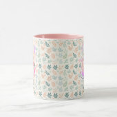 Elegante Boho Chic Bloemige Monogrammok - J Mok (Midden)