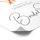 Elegante Boho Chic Bruiloft Feest Welkomstbord Poster (Hoek)