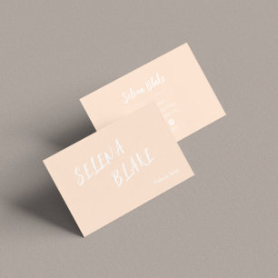 Elegante Boho Creamy – trendy chique esthetiek Visitekaartje
