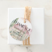 Elegante Boho Desert Landschap Cactus Bruiloft Bedankjes Labels (In situ)