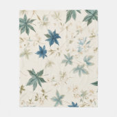 Elegante Boho esdoorn laat bloemmotief Fleece Deken (Voorkant)