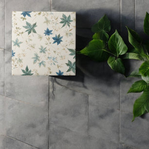 Elegante Boho  esdoorn laat bloemmotief Tegeltje