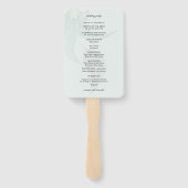 Elegante Boho Eucalyptus Bloemen Waterverf Kunst Handwaaier (Achterkant)