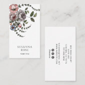 Elegante Boho Floral Botanical Professional Visitekaartje (Voorkant / Achterkant)