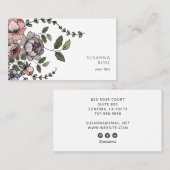 Elegante Boho Floral Botanical Professional Visitekaartje (Voorkant / Achterkant)